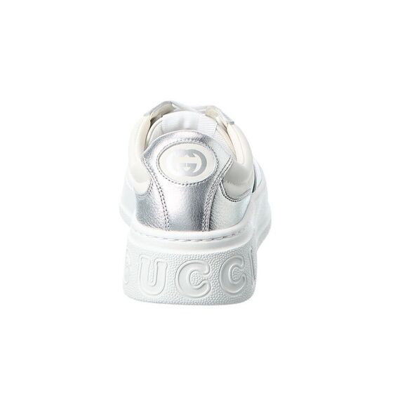 Gucci Chunky Leather Sneaker, White - Picture 3 of 5